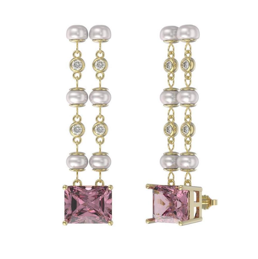 Earrings freshwater pearl sterling silver GPE58 - earrings - sterling silver - freshwater pearl - Amberliss