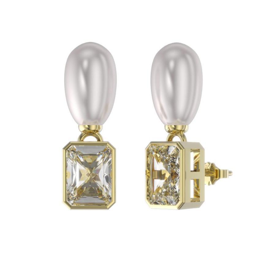 Earrings freshwater pearl sterling silver GPE64 - earrings - sterling silver - freshwater pearl - Amberliss