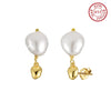 Earrings freshwater pearl sterling silver GPE78 - earrings - sterling silver - freshwater pearl - Amberliss