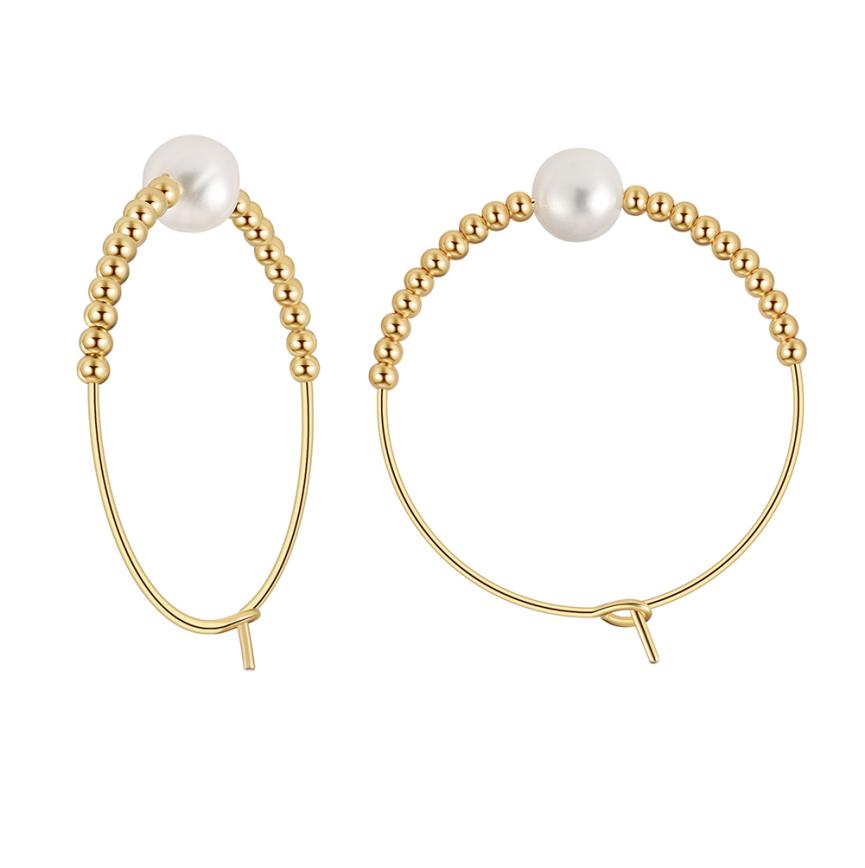 Earrings freshwater pearl sterling silver GPE79 - earrings - sterling silver - freshwater pearl - Amberliss