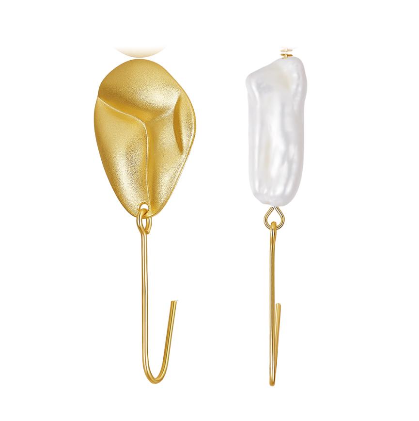 Earrings freshwater pearl sterling silver GPE81 - earrings - sterling silver - freshwater pearl - Amberliss