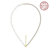 Necklace freshwater pearl sterling silver GPN27 - necklace - sterling silver - freshwater pearl - Amberliss