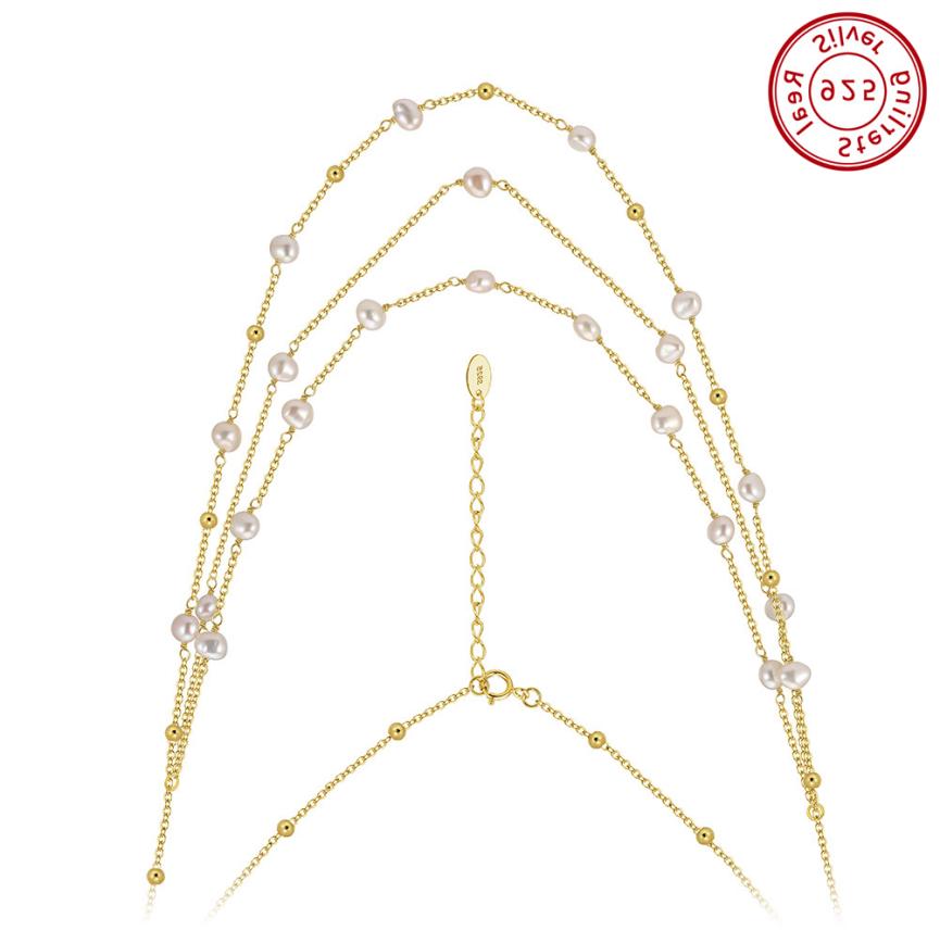 Necklace freshwater pearl sterling silver +Cultured Freshwater Pearl GPN89 - necklace - sterling silver - - Amberliss
