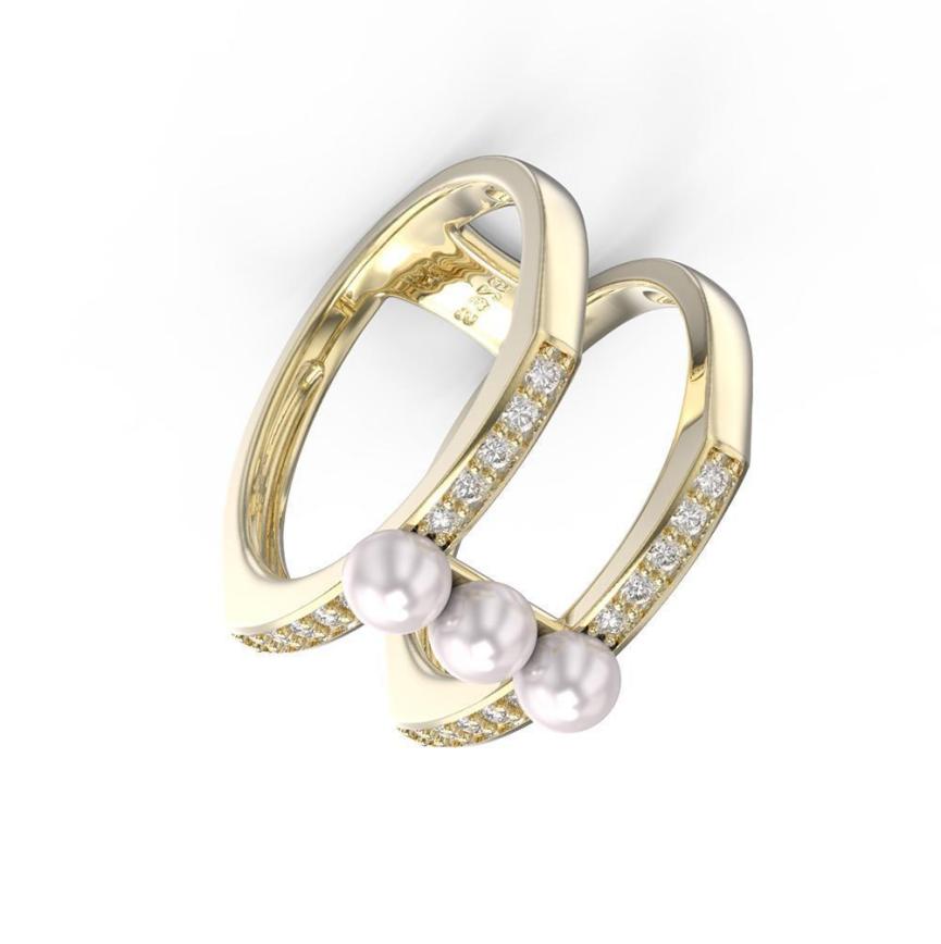 Ring freshwater pearl sterling silver GPR08-14K - ring - sterling silver - freshwater pearl - Amberliss