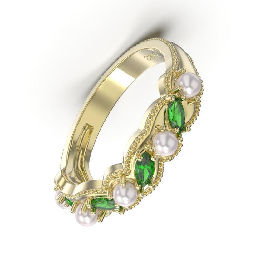 Ring freshwater pearl sterling silver GPR10-14K - ring - sterling silver - freshwater pearl - Amberliss