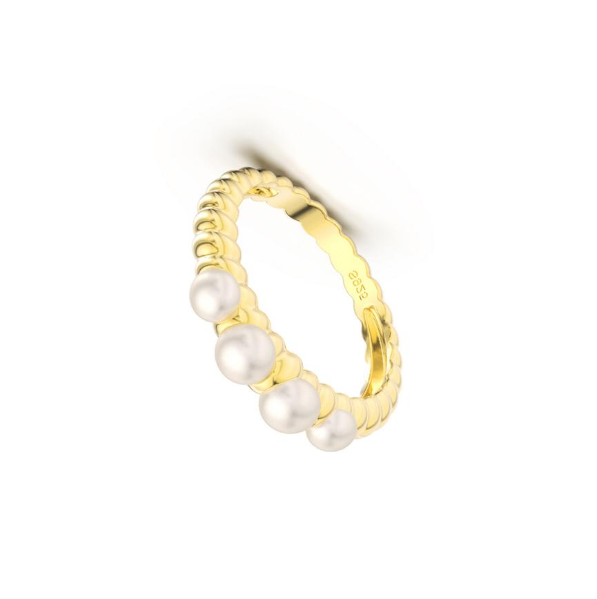 Ring freshwater pearl sterling silver GPR13-14K - ring - sterling silver - freshwater pearl - Amberliss