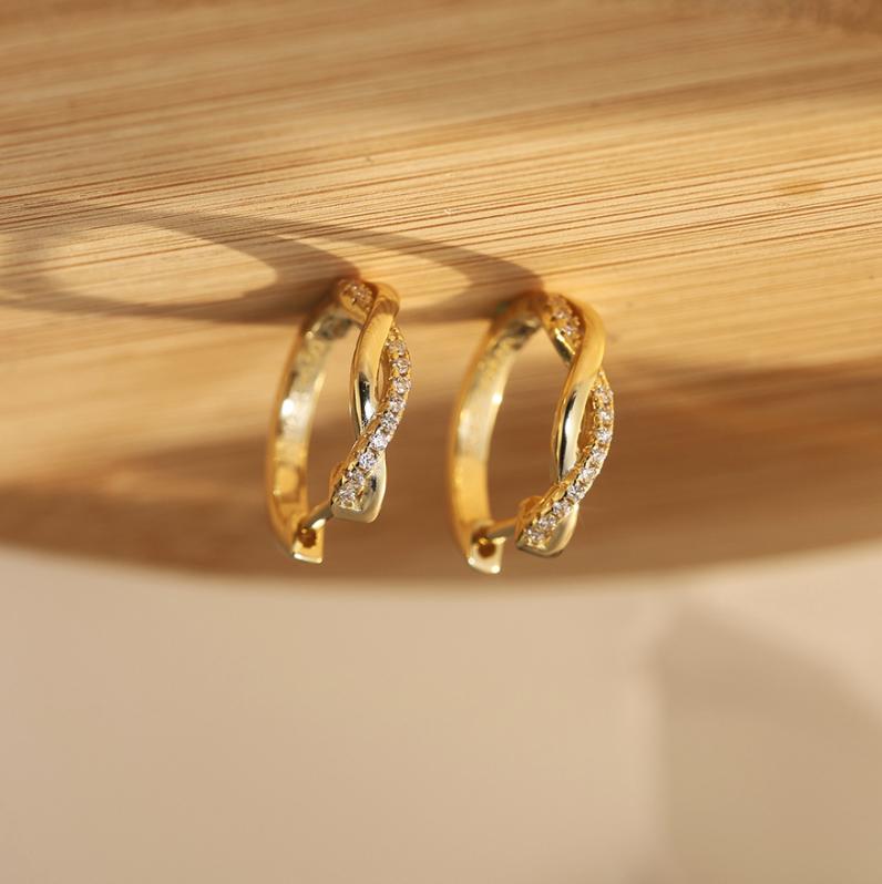 Earrings Moissanite sterling silver MOE19 - earrings - sterling silver - moissanite - Amberliss
