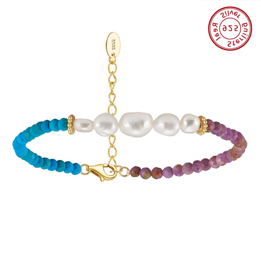 Bracelet freshwater pearl sterling silver MPB04 - bracelet - sterling silver - freshwater pearl - Amberliss