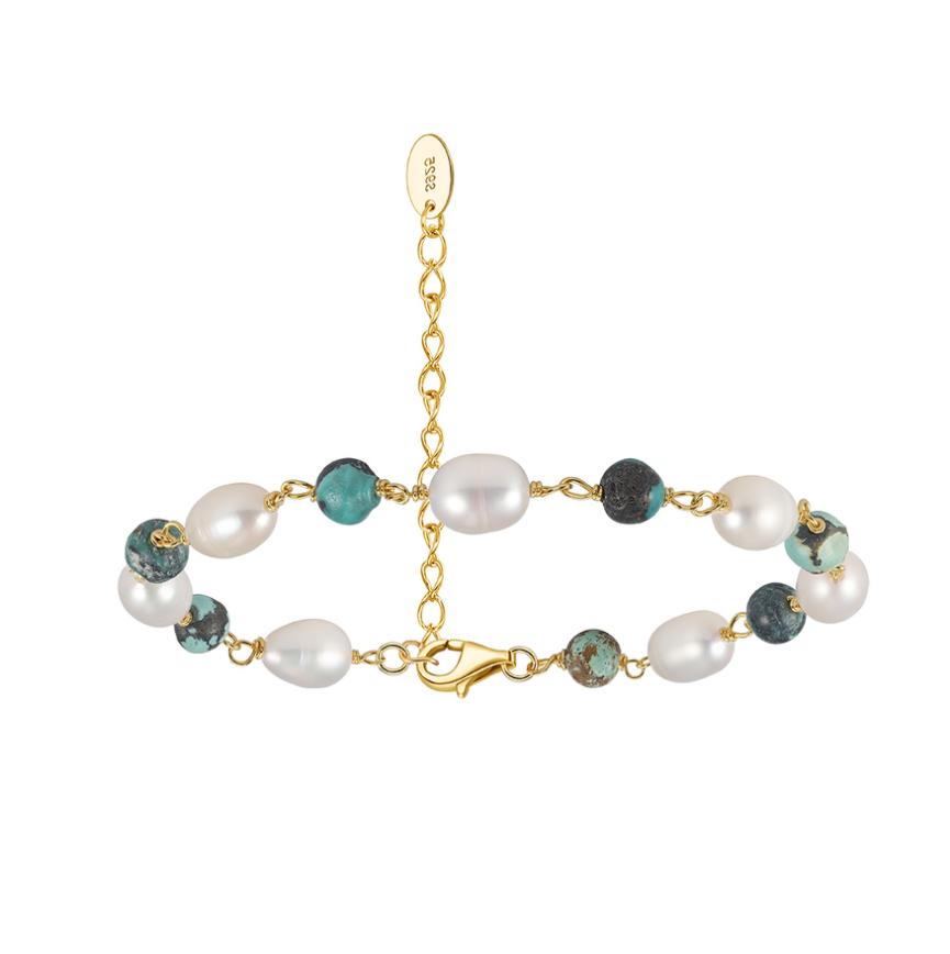 Bracelet freshwater pearl sterling silver+Freshwater Pearl+Natural Hubei - bracelet - sterling silver - - Amberliss