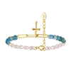 Bracelet freshwater pearl sterling silver+Freshwater Pearl+Blue Apatite MPB22 - bracelet - sterling silver - - Amberliss