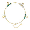Bracelet freshwater pearl sterling silver+Freshwater Pearl+Malachite MPB24 - bracelet - sterling silver - - Amberliss
