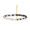 Bracelet freshwater pearl sterling silver+Freshwater Pearl+Silver Sheen Obsidian - bracelet - sterling silver - - Amberliss
