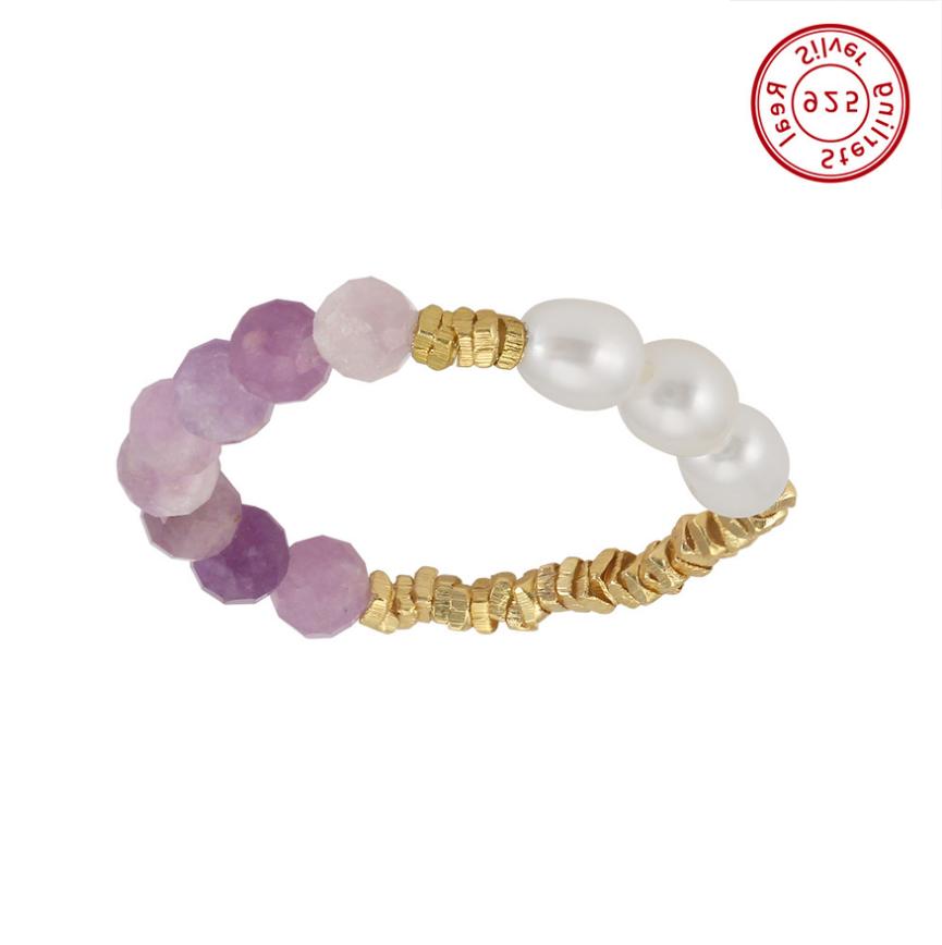 Ring freshwater pearl 14K Gold Plated MPR03 - ring - sterling silver - freshwater pearl - Amberliss