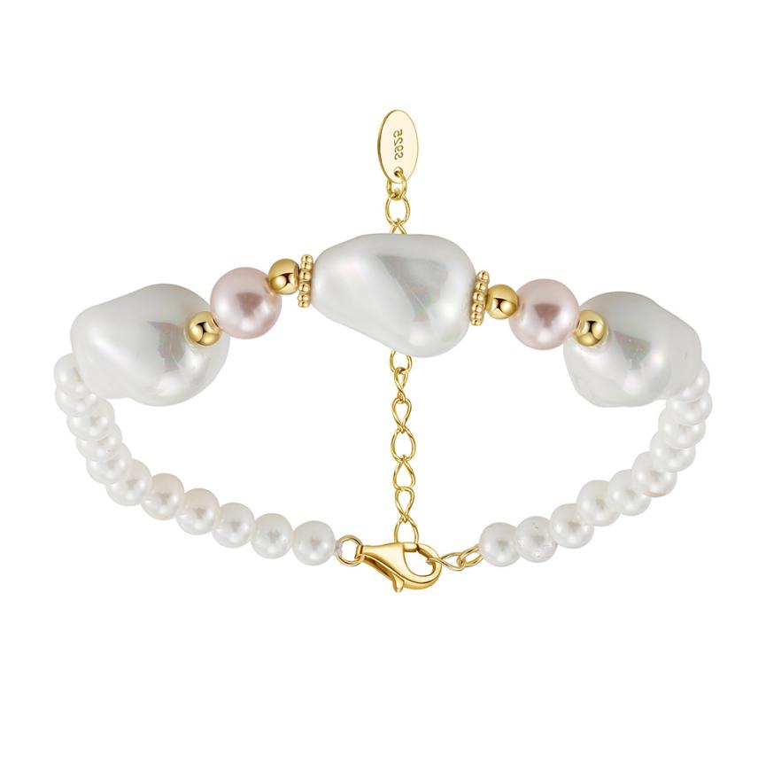 Bracelet freshwater pearl sterling silver PSB02 - bracelet - sterling silver - freshwater pearl - Amberliss