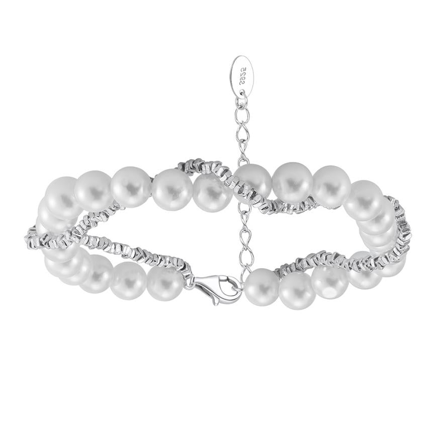Bracelet freshwater pearl sterling silver PSB03 - bracelet - sterling silver - freshwater pearl - Amberliss