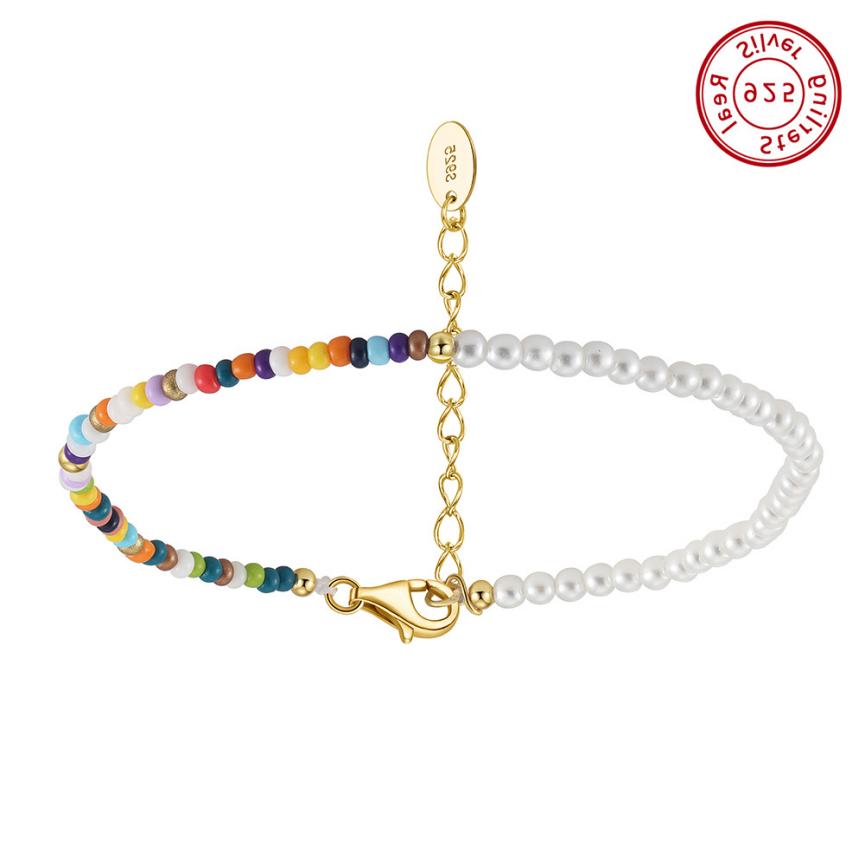 Bracelet freshwater pearl sterling silver PSB05 - bracelet - sterling silver - freshwater pearl - Amberliss