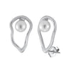Earrings freshwater pearl sterling silver PSE02 - earrings - sterling silver - freshwater pearl - Amberliss